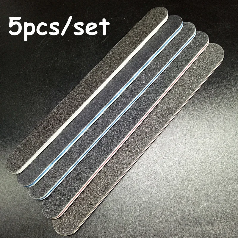 5pcs/set black sandpaper MIX COLOR nail file 180/240 Professional Art