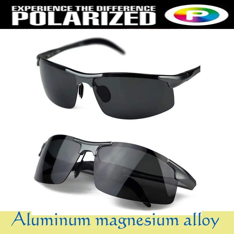 Поляризационные мужские солнцезащитные очки UV400 uv100% из алюминиевого титанового