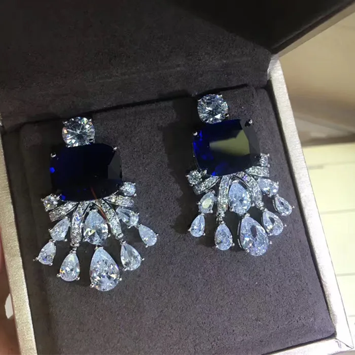 Дизайнерские серьги для вечерние с искусственным цирконием 3A|designer earrings|earrings