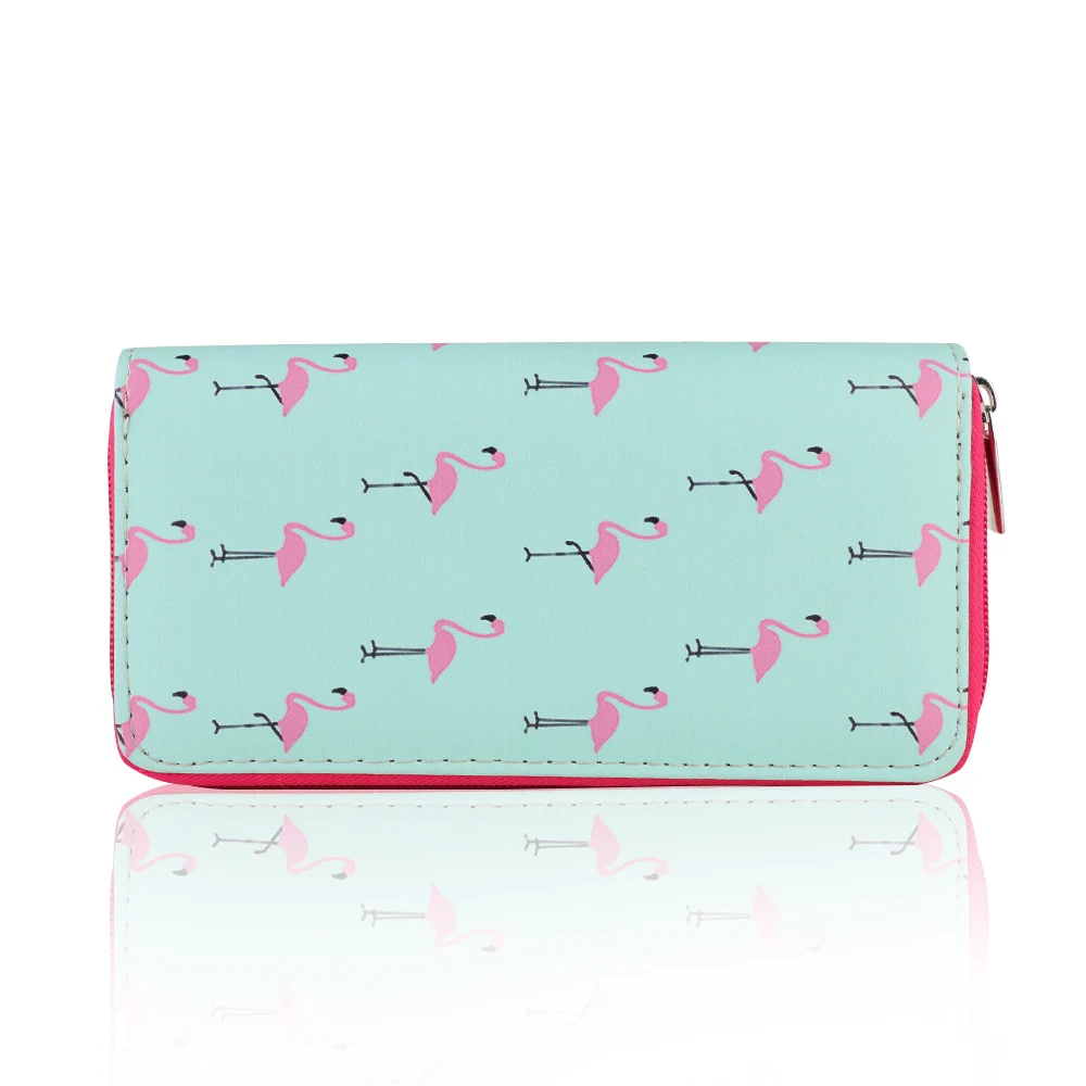 

Women Fashion Flamingo Long Wallet 3D Printing Pineapple Fruit Purse Coin Bag Handbag Large Capacity PU Leather Clutch Purse