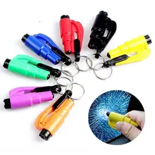 Buy 1PC Mini Emergency Safety Hammer Escape Car Broken Window Glass Breaker Keyring Seat Belt Cutter With Keychain Black Yellow Red Free Shipping