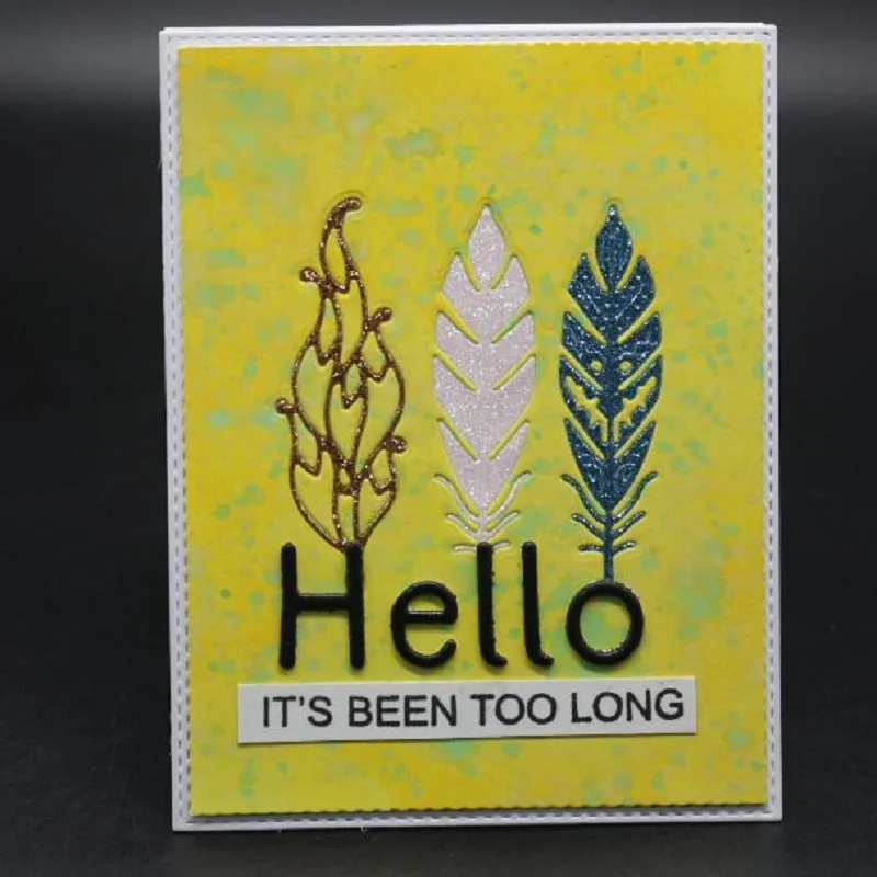 

FeLicearts 5pcs leaves metal cutting dies for scrapbooking DIY albulm photo decorative paper card making craft cutting die