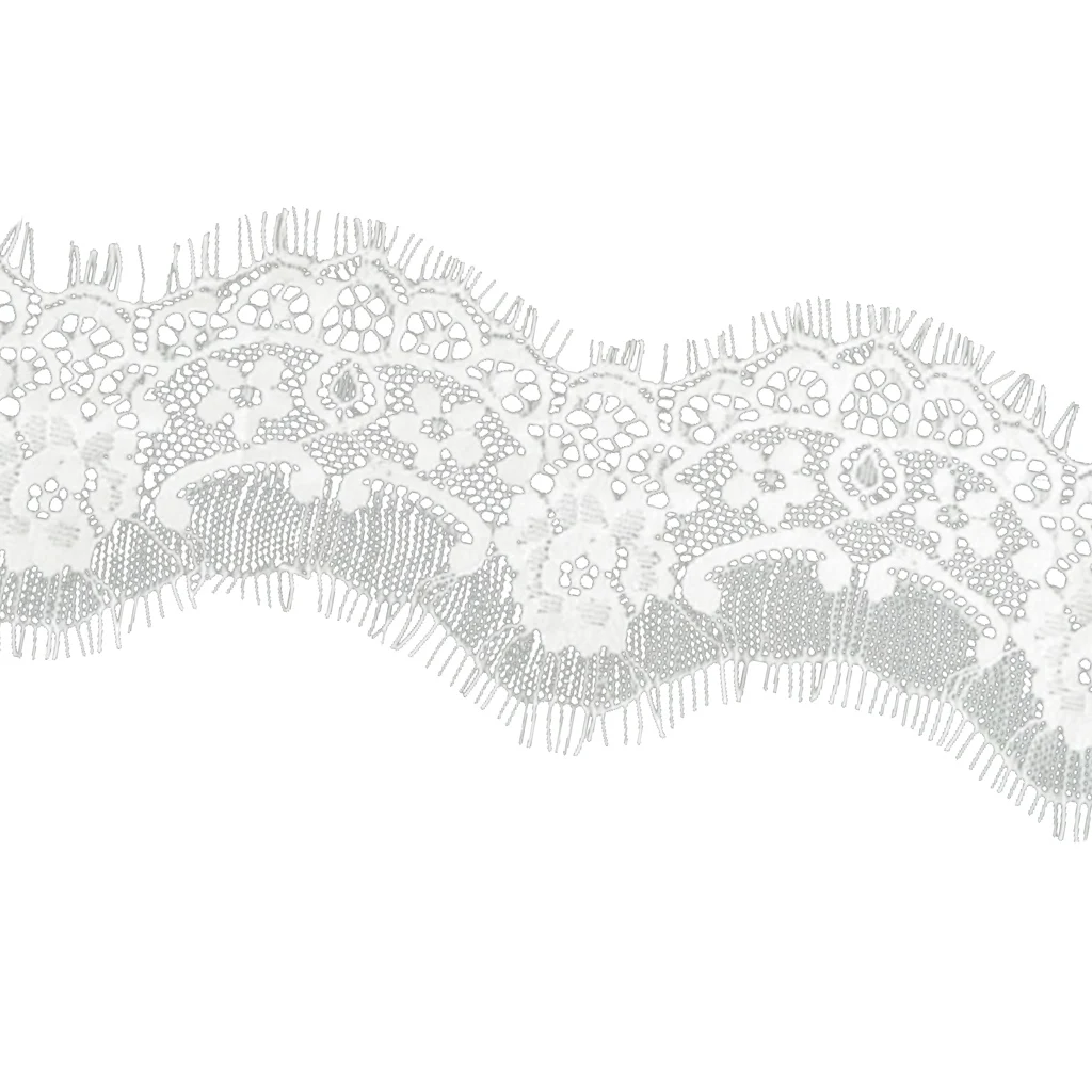 3 Yards Eyelash Lace Trim Ribbon DIY Accessory Floral Sewing Dress Home Decoration 