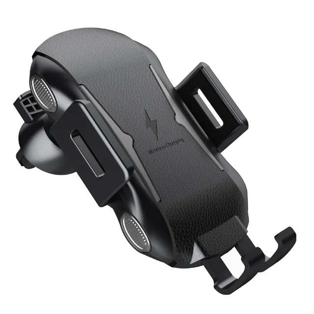 

Infrared noiseless Qi induction automatic wireless car charger for iphone Xs XR Samsung mobile phones with vent mounting Bracket