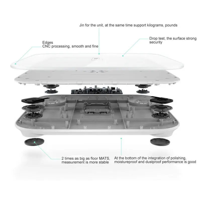  Xiaomi Original Mi Body Fat Balance Support Android 4.4 iOS 7.0 Above Bluetooth 4.0 Xiaomi Scale Lo