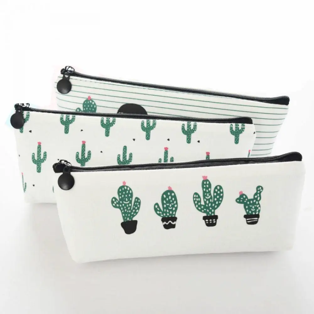 

Cactus Pencil Case Kawaii School Stationery Supplies Pencil Box Canvas Pen Bags Schools & Offices Cute Big Pencilcase