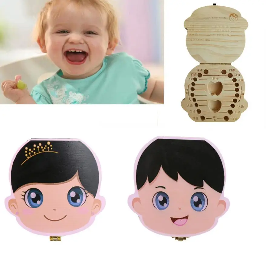

OUSSIRRO Cute Tooth Box Organizer for Baby Milk Teeth Save French Word Storage Box for Kids Boy&Girl Drop Shipping Happy Sale