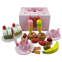 Детская деревянная игрушка для мальчиков и девочек, игровой домик, игра-головоломка, чайные наборы, детский деревянный набор кухонных игрушек