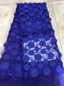 

2018 high quality Laser French Swiss Sequin net lace Nigerian African tulle mesh lace fabric for dress 5 yards /lot RL053005