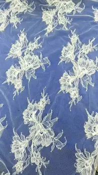 

S-83118 eyelash chantilly lace trimming wedding lace 3 Meters long trim french lace trim best quality