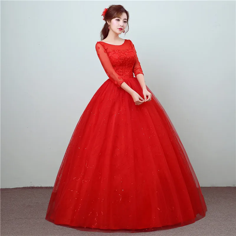 simple red bridesmaid dresses