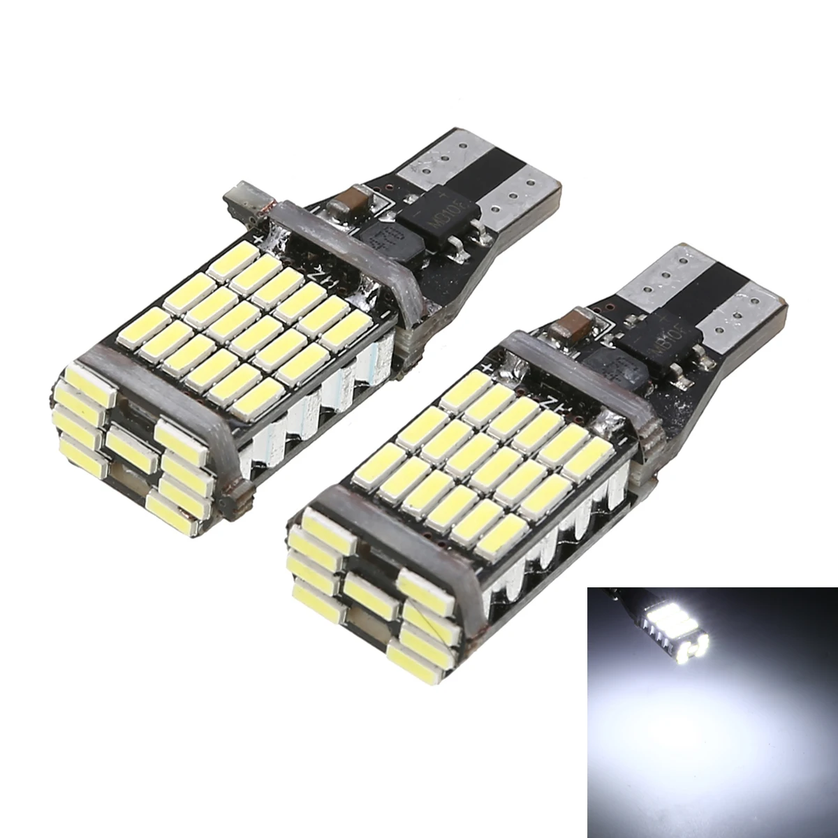 2pcs White T15 Width Light 921 912 4014 SMD LED Canbus Reverse Backup Light Bulb High Quality Lamp