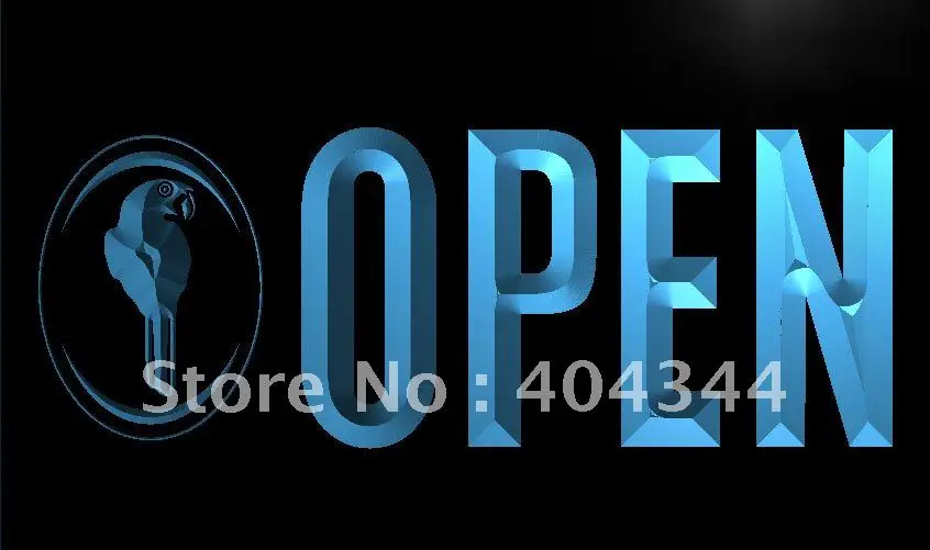 LK851- OPEN Parrot Decor Bar Beer NEW LED Neon Light Sign home decor crafts | Дом и сад
