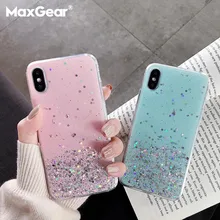 Блестящий силиконовый чехол со звездами для Huawei P10 P20 Lite P30 Pro Nova 3 3i 4 прозрачный милый мягкий чехол с блестками для Honor 10 Lite V10 V20