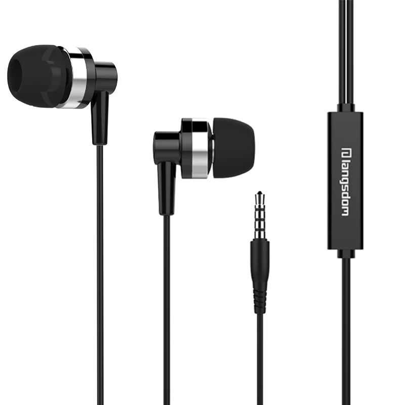 3.5mm In-ear with Microphone Wire Headset Stereo Bass Outdoors Sport Headset Mini Long Standby Call Wire Headphone for Phone