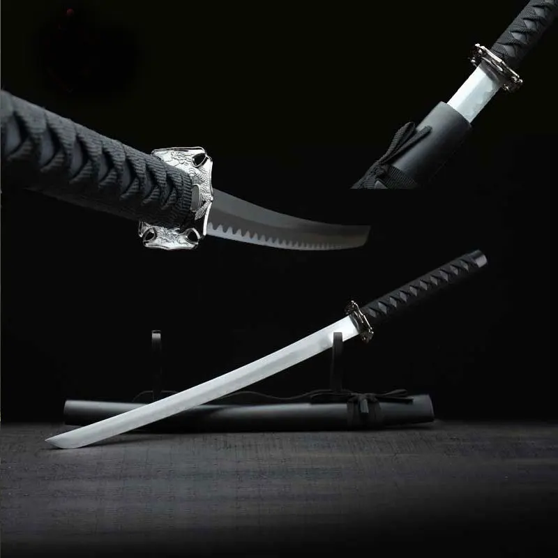 

Japan Short Sword Samurai Katana Sword Carbon Steel Handmade Katana Alloy Tsuba Scrub Wood Scabbard Home Decor Beautiful Sword