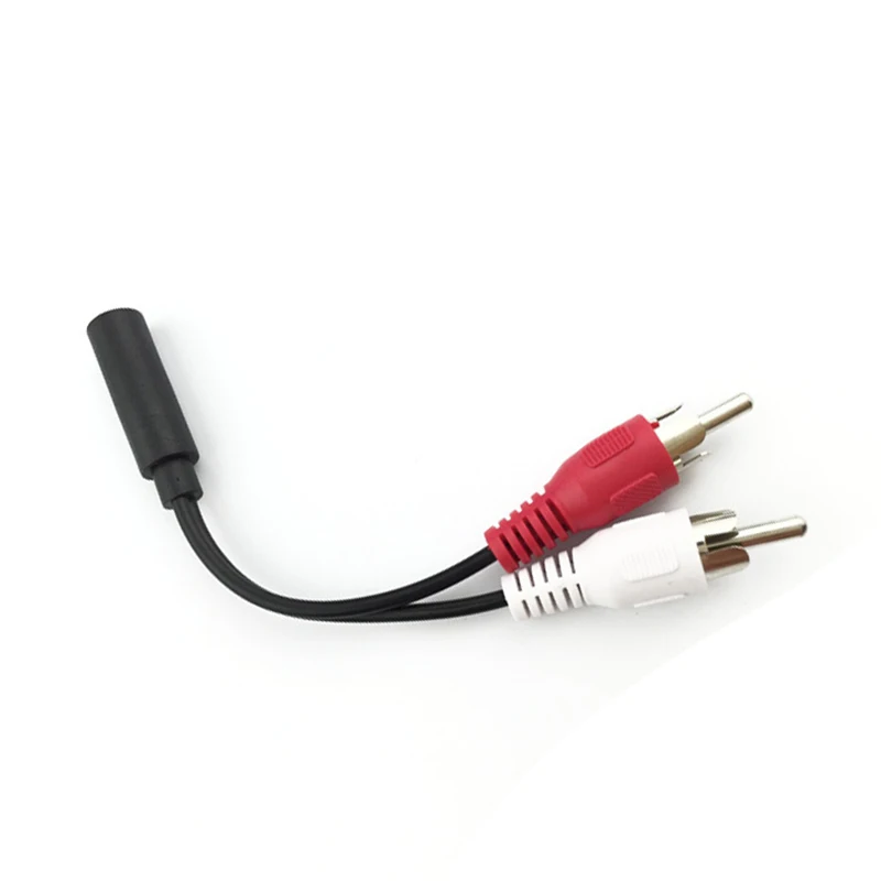

3.5mm Female to 2x RCA Male Stereo AUX Audio Cable Splitter Adaptor power amplifier high fidelity