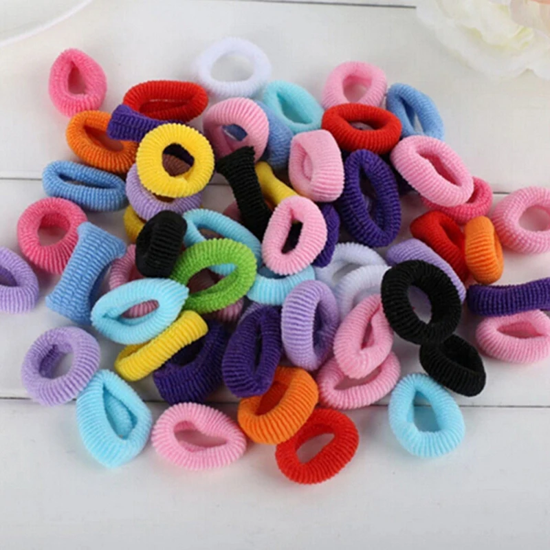 

90Pcs/Pack Good Elastics Scrunchy Children Accessories Baby Headband Colorful Elastic Hair Band Girls Hair Accessories