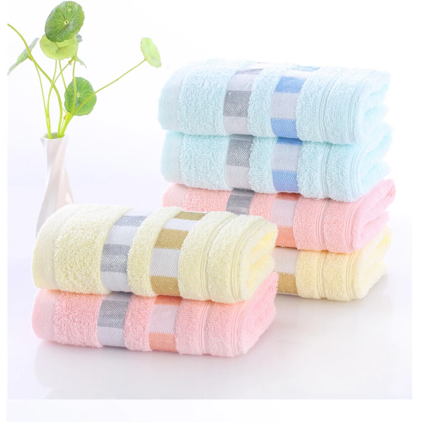 Cotton Plaid Printed Bath Towel Beach Towel For Adults Fast Drying Soft 17 Colors Thick High Absorbent Antibacterial