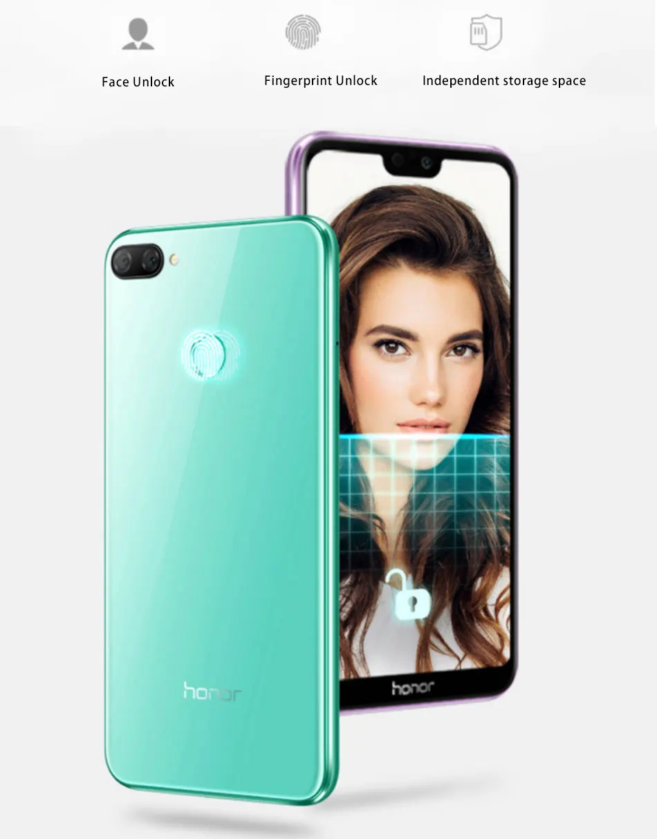 Honor 9i, Всемирная прошивка, Face ID 5,8" 4 GB Оперативная память 64/128 ГБ Встроенная память 4 аппарат не привязан к оператору сотовой связи смартфон, с отпечатком пальца, восемь ядер, 3000 мА/ч, Батарея мобильного телефона