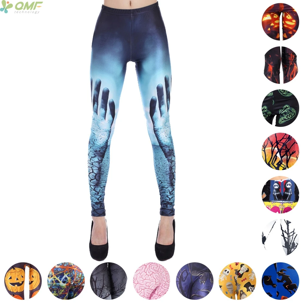Halloween Zombie 3d Print Cosplay Pencil Trouser Fashion Gothic Leggings Skull Punk Women Pants