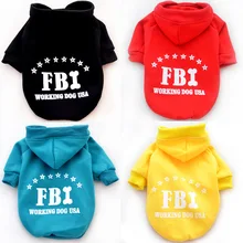Dog pet cat fleece clothes sport shirt jumpsuit vest small dog puppy FBI police costume jacket coat sweatshirt pet Pajama hoodie