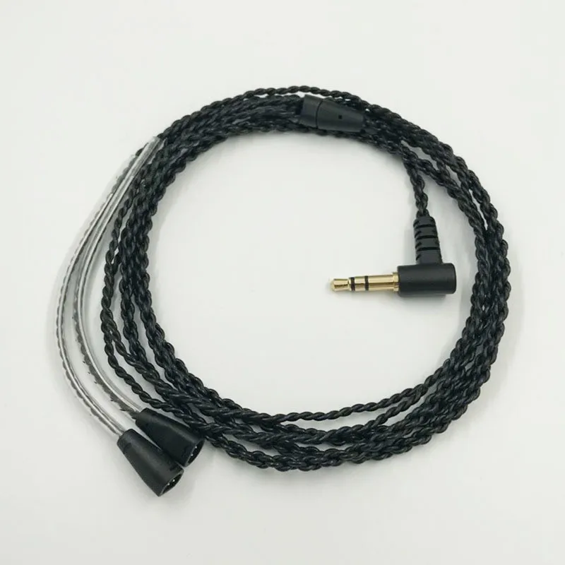 Replacement Audio Cable for Sennheiser IE8 IE80 IE8i Headphones 6N Single Crystal Silver Microphone Volume Control 23JunT5