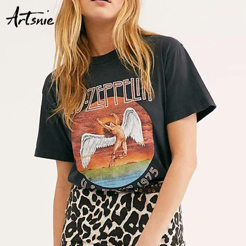 

Artsnie streetwear cartoon black women t shirt summer 2019 o neck short sleeve knitted tops female casual girls t-shirts tops