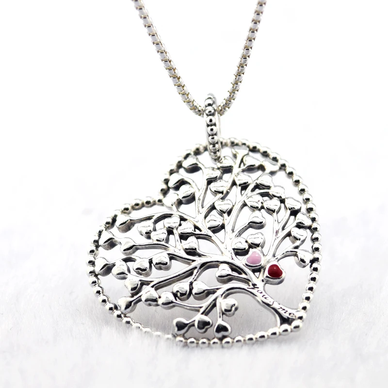 

Necklaces &Pendants Choker Tree of Love Necklace Pendant DIY Sterling-Silver-Jewelry Silver 925 Pingente