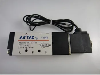 

1pc Air Solenoid Valve 4V110-06 With Wire 5 Port 2 Position 2/5 Way 1/8" BSP Pneumatic Control Valve 12VDC 24VDC 110VAC 220VAC