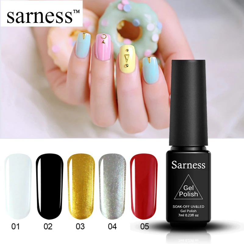Sarness 7ml 29 Color Resin Nail Gel Polish Soak Off LED UV Gel Nail Art