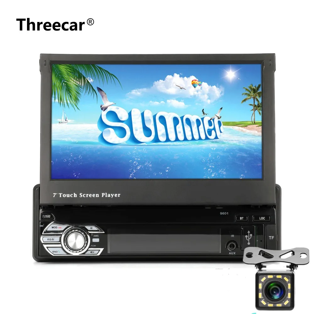 

Car Radio Stereo Universal 7'' slip down Touch Screen 1DIN Remote Control FM Bluetooth MP3 MP4 MP5 Music Audio Player 9601