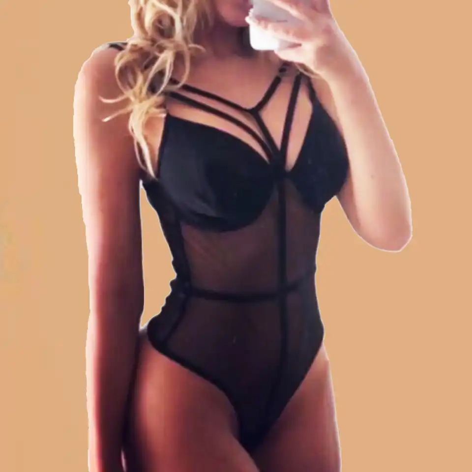 strappy lace bodysuit