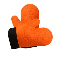 Рукавицы БАРБЕКЮ Термостойкие Силиконовые Хлопка Подкладка Перчатки Кухня Набор из 2