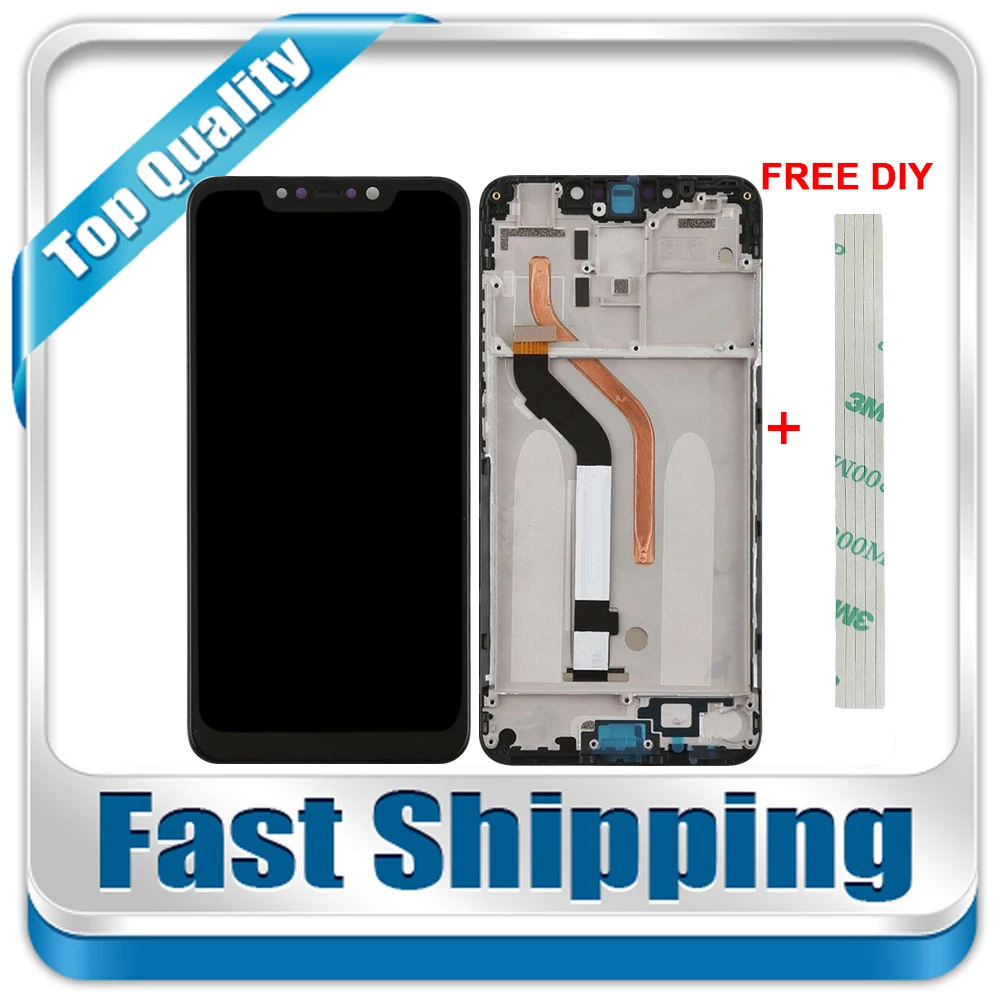 

New For Xiaomi Pocophone F1 Replacement LCD Display + Touch Screen with Frame Assembly 6.18-inch Black