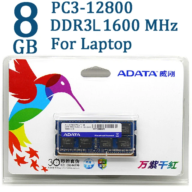 Barrette Mémoire ADATA 8Go DDR3 1600 MHz Pour Pc de Bureau