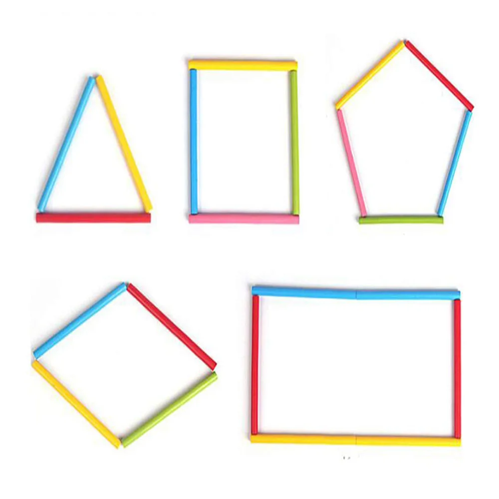 100pcs Colorful Bamboo Counting Sticks Mathematics Teaching Aids Counting Rod Kids Preschool Math Learning Toys for Children