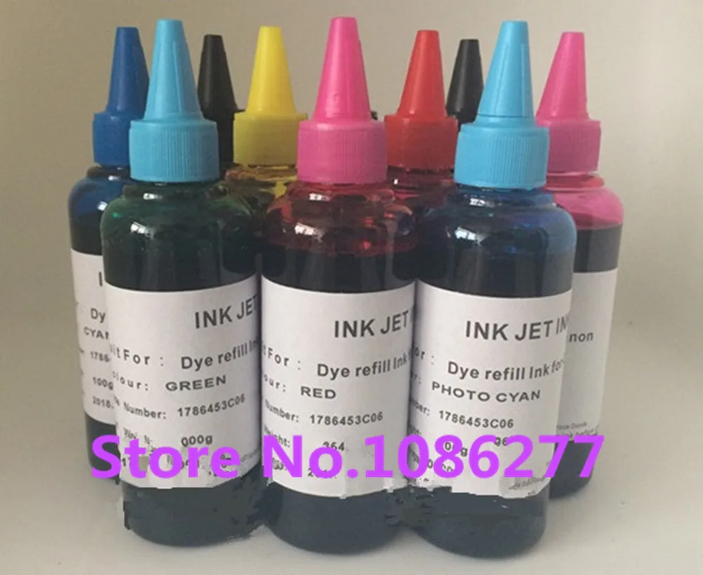 

10x100ml Dye Refill ink Suit for Canon pro 9500 printer ,Suit for Canon PGI9 PGI7 series cartridges , Quality refill Ink