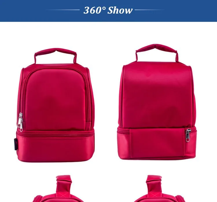 náilon almoço saco vermelho almoço sacos tote