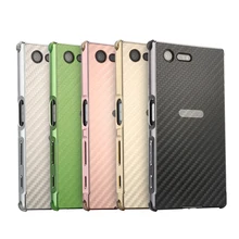 For Sony Xperia X Compact F5321 Case Aluminum Metal Frame+Carbon Fiber Hard Back Cover Case for Sony Xperia X Compact XCompact f cloud gepu gep vx5 through machine four axis carbon fiber through the rack x frame aluminum alloy keel structure