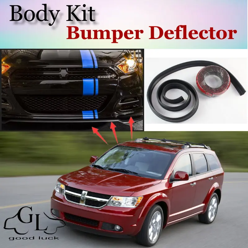 Дефлектор губ бампера для Dodge Journey / JC JCUV Передняя юбка спойлера ДЛЯ вентиляторов