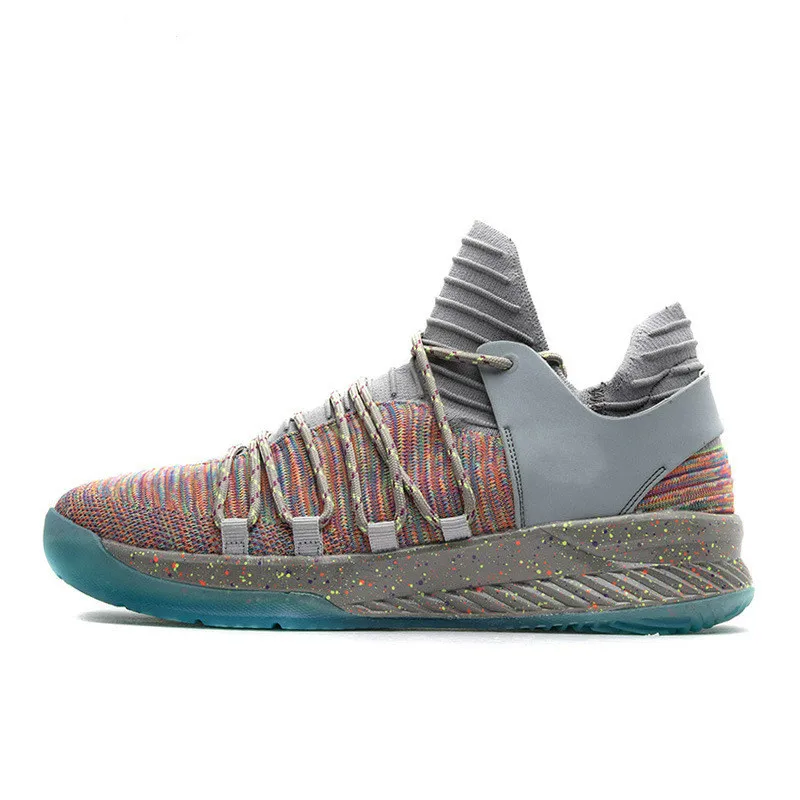 

JINBEILE new men's basketball shoes comfortable flying woven upper men's essential boots