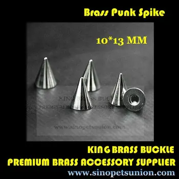 

50 Cone Spikes Screwback Spike Studs Leathercraft 10*13 & Solid Brass Spike