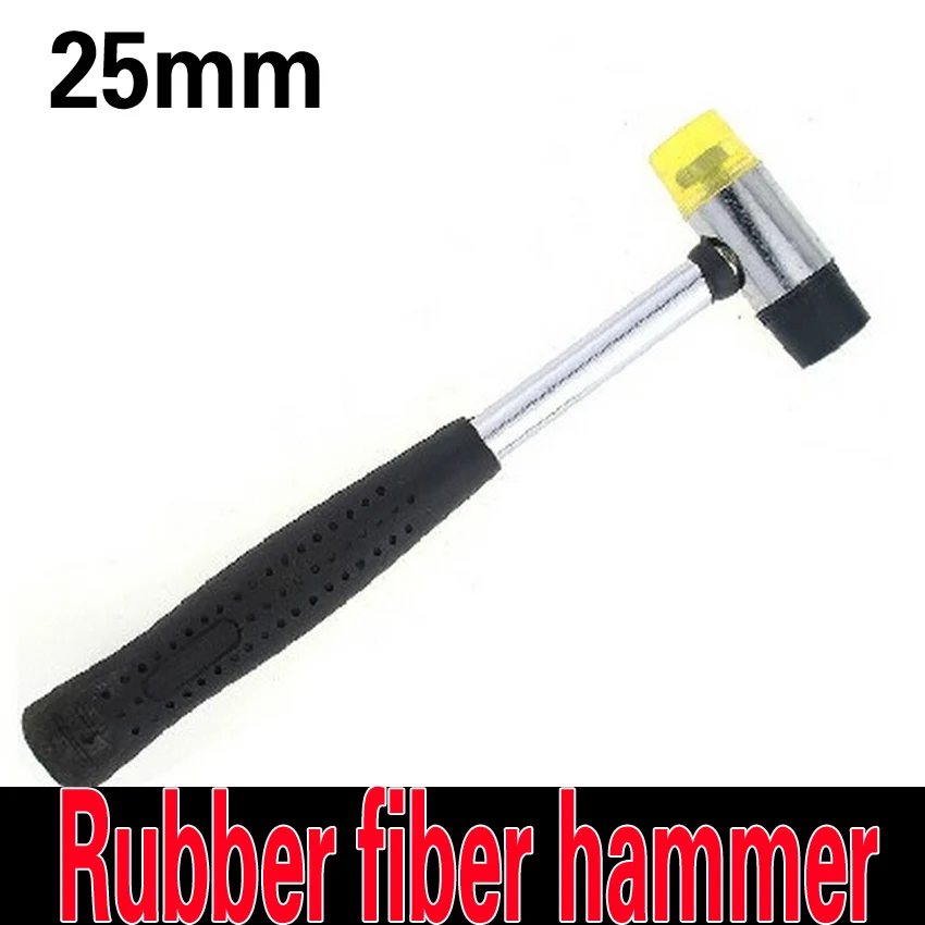 Steel pipe the handle installation hammer rubber fiber hammer DIY handmade model hammer 25mm