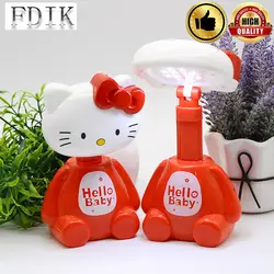 DC5V светодио дный настольная лампа 3-5 Вт USB рисунок «Hello Kitty» Тип светодио дный настольные лампы Touch чтение книги Свет энергосбережения защита