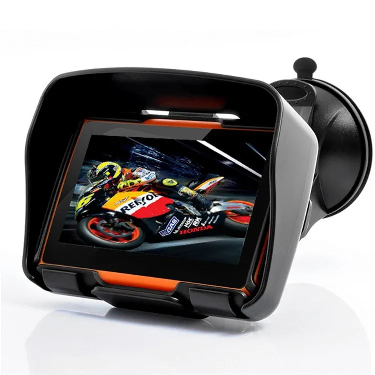 Hot sale 4.3 Inch 8GB 128256 RAM IPX7 Waterproof Moto Bluetooth GPS Navigator for Motorcycle Motorbike Car+Bracket Free Maps (4)