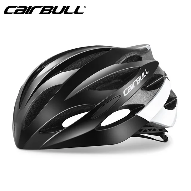 CAIRBULL шоссейный велосипедный шлем интегрально-Формованный Сверхлегкий дышащий гоночный велосипедный шлем M/L - Цвет: black white  size M