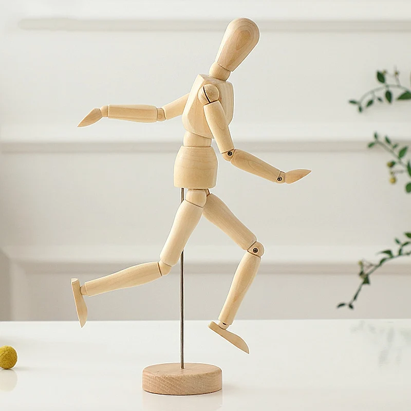 Деревянный шарнир модель игрушки Творческий Европейский стиль подвижный Лотос дерево человек развития интеллекта домашнего офиса украшения ремесла