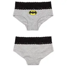 Sexy cuecas femininas herói dos desenhos animados impresso rendas calcinha de algodão respirável ropa interior triângulo feminino cuecas