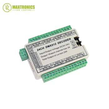 

Best price 1 pcs 24CH dmx 512 led decoder controller use for led strip light led lamp free shipping